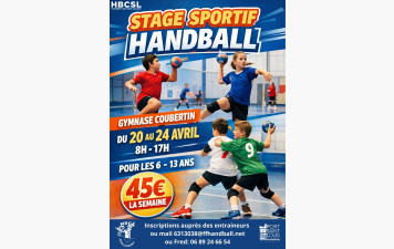 STAGE DE HANDBALL – VACANCES PRINTEMPS